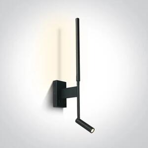ZIDNA SVJETILJKA LED 3W+6W/3000K/530lm S PREKIDAČIMA CRNA DM65144/B/W