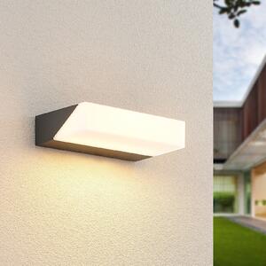 Lucande LED vanjska zidna svjetiljka Golnar, antracit, 25 cm, Crno, Metal