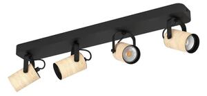 REFLEKTOR 4xGU10, 4X3W, CRNA/DRVO CAYUCA 900438