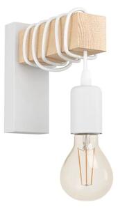 ZIDNA LAMPA 1xE27 BIJELI KABL/DRVO TOWNSHEND 43706