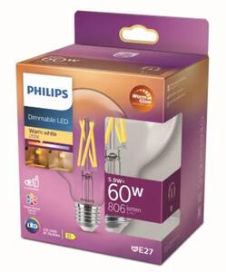 LED CLASSIC ŽARULJA PHILIPS 60W ST64 E27 CL WGD90 SRT4 8719514323919