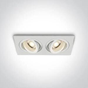 UGRADBENA SVJETILJKA 2×GU10/50W/MR16/230V IP20 BIJELA DM51205ABG/W
