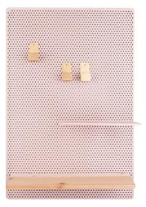 Svjetloružičasta metalna oglasna ploča PT LIVING Perky, 34,5 x 52,5 cm