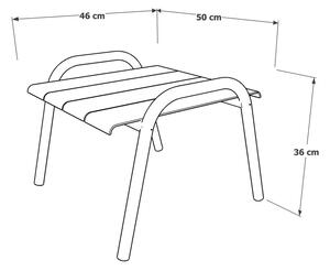 Vrtni stol aluminijski 50x45 cm Fleole – Ezeis