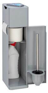 Sivi plastičan držač za WC papir sa četkom Imon – Wenko