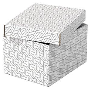 Sada 3 bílých úložných boxů Leitz Eselte, 20 x 25,5 cm