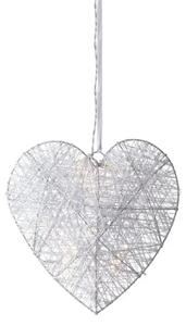 SIA VISILICA SRCE BIJELI METAL 25cm 10/LED/1 MA702900