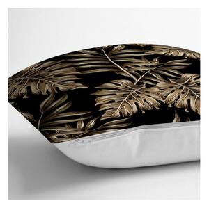 Navlaka za jastuk Minimalističke navlake za jastuke Golden Leafes s crnom BG, 45 x 45 cm