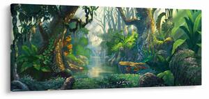 Slika - Ilustracija tropske šume (120x50 cm)