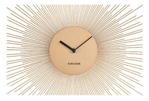 Zidni sat u zlatnoj boji Karlsson Peony Large, ø 60 cm