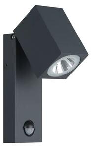 VANJSKA ZIDNA LAMPA 1xLED 5W, 3000K, SA SENZOROM, LIJEVANI ALUMINIJ/ANTRACIT SAK 96287
