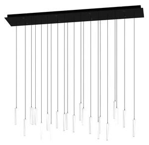 VISILICA/8, LED. 8X5,4W, 4080lm, D-1170, CRNA/KRISTAL SARDENARA 390211