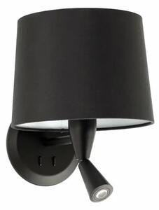 CONGA BLACK SVJETILJKA ZA ČITANJE ZIDNA SVJETILJKA BLACK LAMPSHADE fi215* FR64309-03