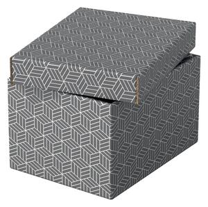 Sada 3 šedých úložných boxů Leitz Eselte, 20 x 25,5 cm