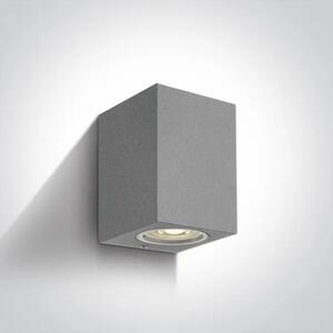 ZIDNA SVJETILJKA GU10/7W IP65 SIVA 100x77x77mm DM67426/G