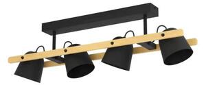 STROPNA LAMPA 4xLED 4X3,7W, RGB+BIJELA, DRVO/CRNA HORNWOOD-Z 900882