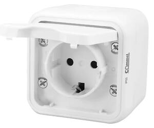 043-211 DVOPOLNA UTIČNICA 16A 250V IP55, BIJELA 3856024407137