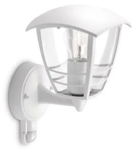 ZIDNA SVJETILJKA CREEK SA SENZOROM E27/60W/230V/IP44/BIJELA 15388/31/16