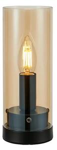 POST STOLNA LAMPA 1L 9CM BLACK/PLATED AMBER E14 MA108719