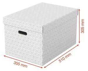 Sada 3 bílých úložných boxů Leitz Eselte, 35,5 x 51 cm