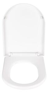 Bijelo WC sjedalo s lakim zatvaranjem Wenkoo Calla, 47 x 35,5 cm