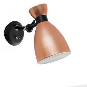 RETRO COPPER ZIDNA SVJETILJKA 1 X E14 20W FR20045