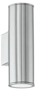 VANJSKA ZIDNA LAMPA 2xLED GU10, 2X3W, INOX RIGA 94107