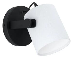 ZIDNA LAMPA 1xCRNA/BIJELA TEKSTIL HORNWOOD 1 43427
