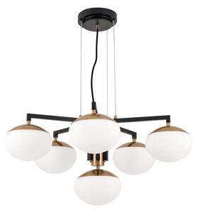 JOSEPHINE LUSTER 6×E27/LED/230V O73,5 cm CRNI LU1841/5+1