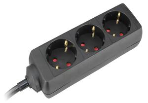 232-323 TROSTRUKA PRENOSIVA UTIČNICA 16 A 250 V ~ 3500 W, CRNA 3856024406161