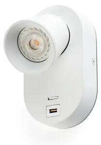 CORB W/ZIDNA SVJETILJKA BIJELA GU10 + USB FR40135