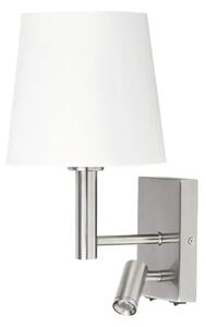 HARVEY ZIDNA SVJETILJKA E27 1X MAX 40 + LED 3/SATENASTI KROM/IP20/180lm RA6539