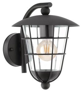 VANJSKA ZIDNA LAMPA 1xE27 ČELIK/CRNA PULFERO 94841