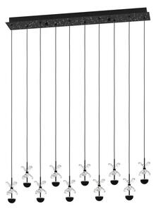 VISILICA/10,LED 10X2,5W, D 870, CRNA/KRISTAL PIANOPOLI 390278