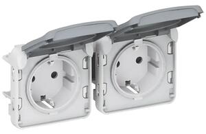 69576 PLEXO IP55 ŠUKO PRIKLJU. 2X 2P+E LE069576