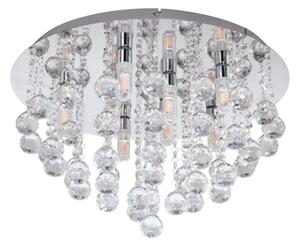 PLAFONJERA 8xLED G9, 8X3W, 8X360lm, IP44, KROM/KRISTALI ALMONTE 97699