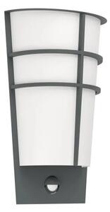 VANJSKA ZIDNA LAMPA 2xLED 2X2,5W, ANTRACIT/BIJELA , SA SENZOROM BREGANZO 1 96018