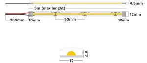 Vida LED Strip Vida IP65 3000K DC24V 12Watt/M 1353lm/M CRI91 IP65 10mm 5m/reel NL9540070