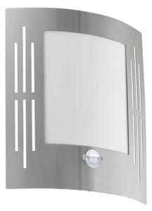 VANJSKA ZIDNA LAMPA 1xE27 SA SENZOROM, INOX CITY 88144