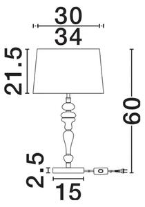 DAMO STOLNA LAMPA E27/12W/SIVA & SMEĐA NL9009151