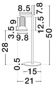 LUVIA STOLNA LAMPA GU10 1x10W IP20 NL9011449