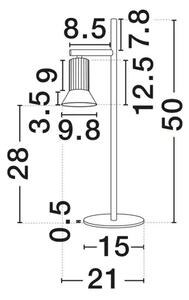 LUVIA STOLNA LAMPA GU10 1x10W IP20 NL9011448