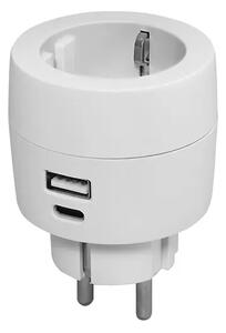 240-801 UTIČNICA S USB PUNJAČEM A+C, 3.4A 17W, BIJELA 3856024406147