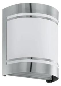 VANJSKA ZIDNA LAMPA 1xE27 INOX/OPAL STAKLO, BIJELO CERNO 30191