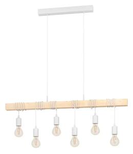 VISILICA 6xE27 D-700, BIJELI KABL/DRVO TOWNSHEND 43705