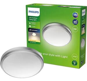 Doris PHILIPS PLAFONJERA NICKEL 6W 27K IP54 HV 8719514417830