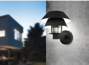 VANJSKA ZIDNA LAMPA 1xE27 IP44, CRNA/PROZIRNO STAKLO, CHIAPPERA 900287