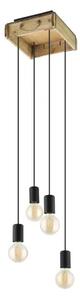 VISILICA 4xE27 CRNA/ DRVO WOOTON 43591