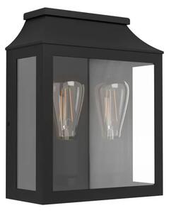 VANJSKA ZIDNA LAMPA 2xE27 ALU GUS/CRNA SONCINO 97294