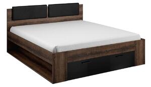 Krevet Austin J106Bračni, Smeđa, 160x200, Laminirani iveral, 166x205x94cm